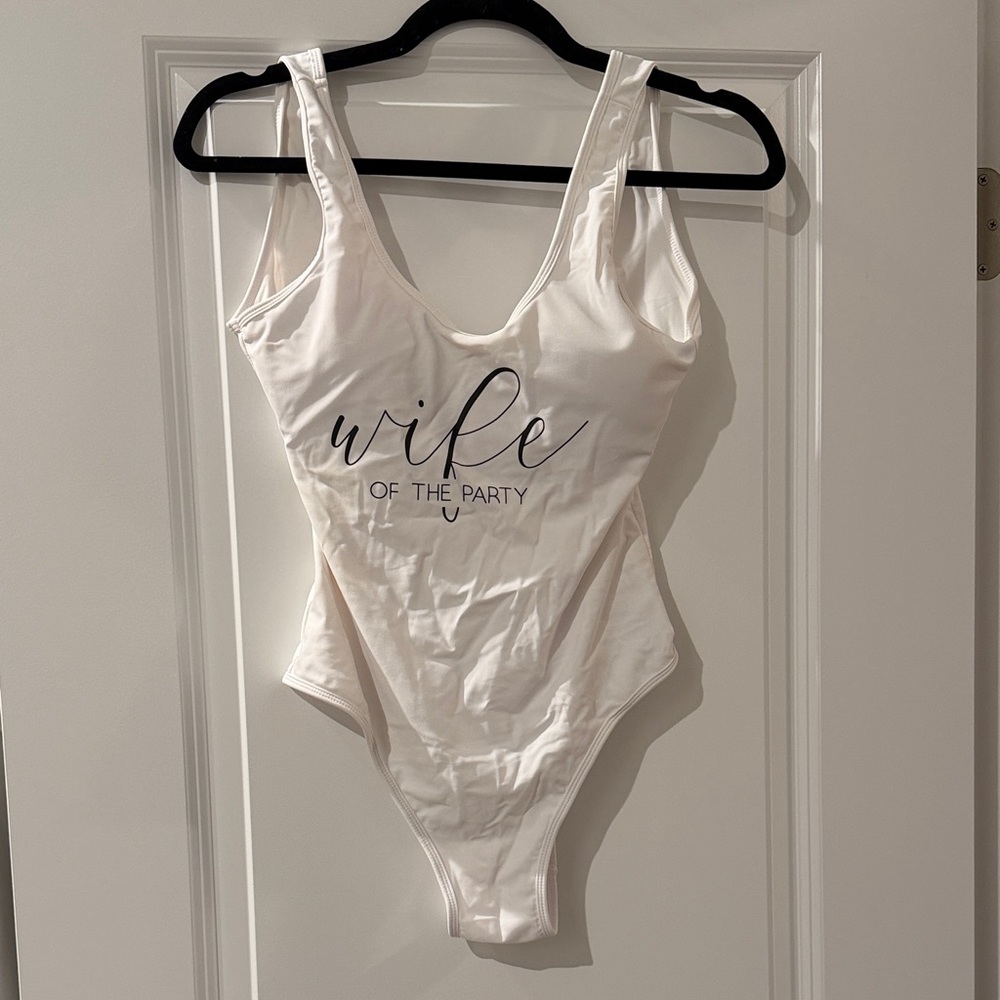 White 'Wife of the Party' Swimsuit